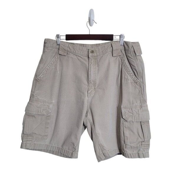 Carhartt Shorts Men 38 Beige Cargo Carpenter Gorpcore Workwear Western Distress